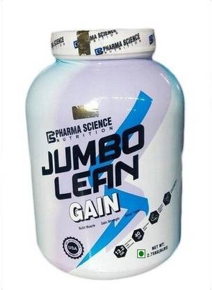 Pharma Science Jumbo Lean Gain & Weight Gainer (6lbs, 2.75kg, Kesar Kulfi Flavour) Weight Gainers/Mass Gainers