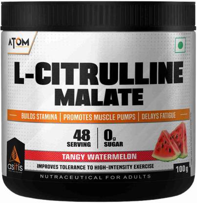 AS-IT-IS Nutrition ATOM L-Citrulline Malate Powder 2000mg, Pre-Workout 100gm, Watermelon EAA (Essential Amino Acids)