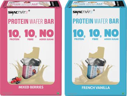 snactivate Protein Wafer Bar- French Vanilla and Mixed Berries Whey Protein