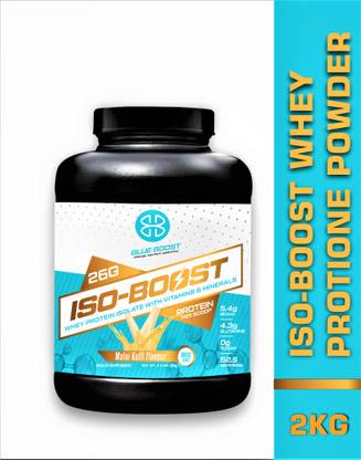 BLUE BOOST ISO-BOOST Whey Protein Isolated 26g Protein Vitamin & Minerals 5.4g BCAAS Whey Protein