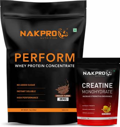 Nakpro Perform Whey Protein Concentrate with Creatine Monohydrate | 100g Creatine + Whey Protein