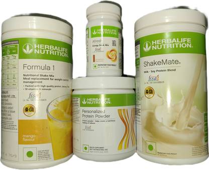 Herbalife Nutrition Formula 1 Mango + Protein Powder 200 G+ Shake Mate + Afresh - Cinnamon Protein Shake