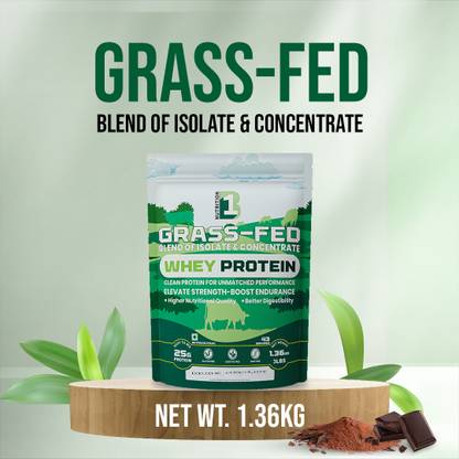 B1 NUTRITION Grass-Fed Blend of Isolate & Concentrate Whey Protein, 43 Servings Whey Protein