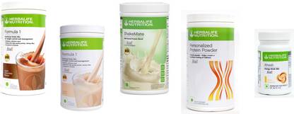 HERBALIFE Formula 1 Chocolate & Vanilla + Protein Powder 400G + Shake Mate + Afresh Lemon Protein Shake