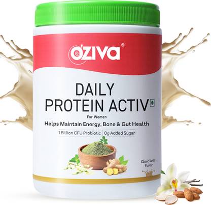 OZiva Daily Protein Activ For Women with Clean, Multivitamins & Probiotics Whey Protein