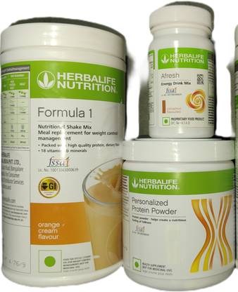 Herbalife Nutrition F1 Shake Orange + Protein Powder 200 G + Afresh - Cinnamon Protein Shake
