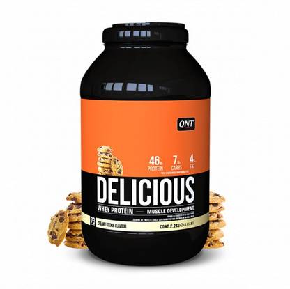 QNT Delicious Whey, Blend of Isolate-Concentrate-Hydrolysate, 2.2Kg, Creamy Cookie Protein Blends