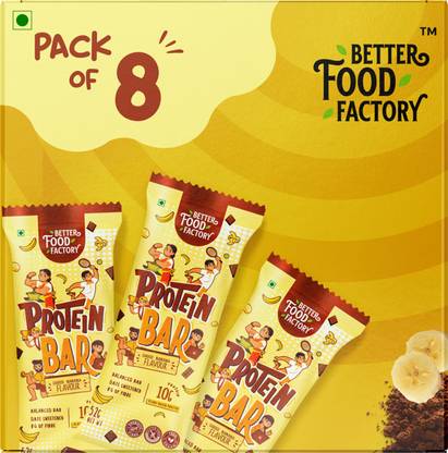 BETTER FOOD FACTORY Choco Banana Protein Bar Plant-Based Protein