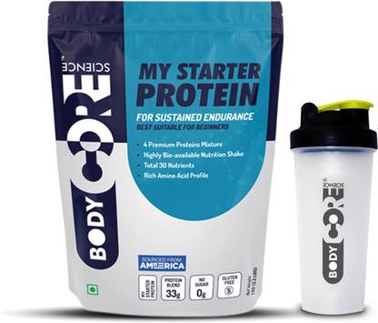 Body Core Science My Starter Protein-1 Kg (Chocolate Fudge) With Shaker Whey Protein