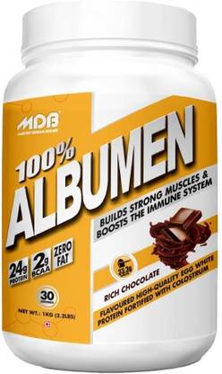 Master Dream Bodies (MDB) 100% Albumen | 24g Protein per serving | Zero Fat | ZERO Egg Smell | Egg Protein