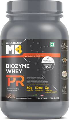 MUSCLEBLAZE Biozyme Whey PR with Creatine Monohydrate & AstraGin Whey Protein
