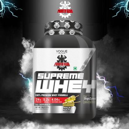 vogue SUPREME WHEY PROTEIN POWDER SUPPLEMENT 60 SERVINGS & DigeZyme Better Digestion Whey Protein