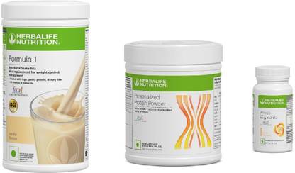 herbalife hebalife formula 1 shake vanila, flavour protein 200 gr& afresh ginger combo Protein Bars