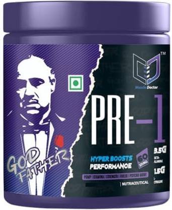 Muscle Doctor God Father PRE-1 Hyper Boosts Performance 40 Servings Pre Workout