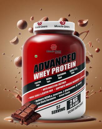 Muscle Gears Advanced Whey Protein Powder for Muscle Growth, Recovery & Performance. Whey Protein