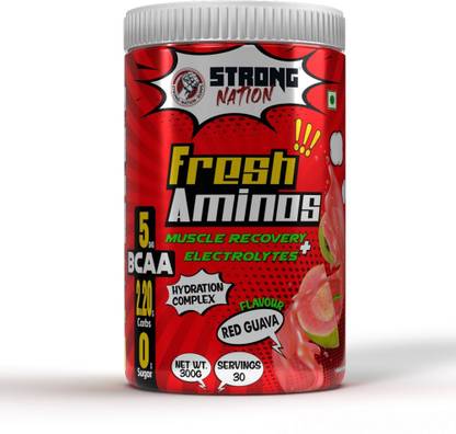 Strong Nation BCAA Fresh Aminos (300 Gm) 5 Gms BCAA BCAA