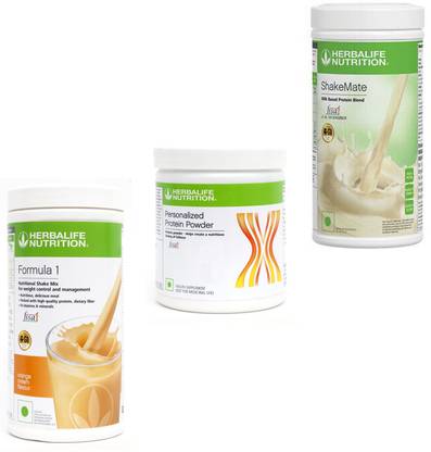 HERBALIFE FORMULA 1 ORANGE & PROTIEN POWDER 200 GRAM & SHAKEMATE MILK POWDER 500 GRAM Plant-Based Protein