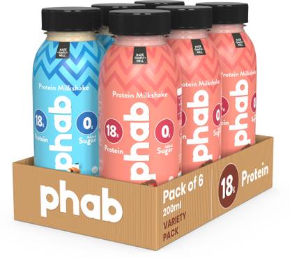 Phab 18g Protein Milkshake Pack of 6 Protein Shake