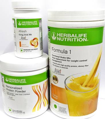 HERBALIFE Formula1 Mango 500g Protine 200g & Afresh Peach 50g Protein Shake