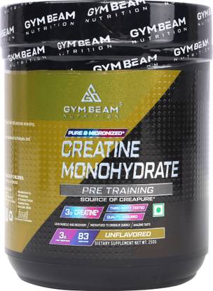 GYM BEAM Nutrition Creatine Monohydrate - Micronized & Pure Gride - Supports Muscle Weight Gainers/Mass Gainers