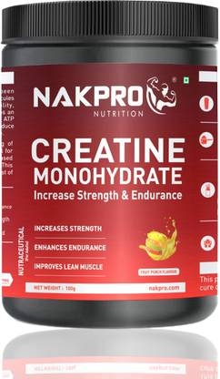 Nakpro Micronized Creatine Monohydrate Jar Trustified Certified, Supports Muscle Growth Creatine