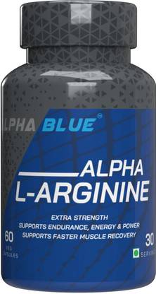 ALPHABLUE Alpha L-Arginine Capsules | Extra Strength Supports Endurance & Energy EAA (Essential Amino Acids)