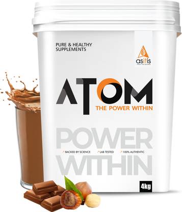 AS-IT-IS Nutrition ATOM Whey Protein Isolate 4kg | Ultra Pure-Fast Acting Protein Whey Protein