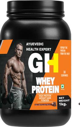 AYURVEDIC HEALTH EXPERT GH WHEY PROTEIN, Faster Recovery, Absorption & Lean Muscle Growth Weight Gainers/Mass Gainers
