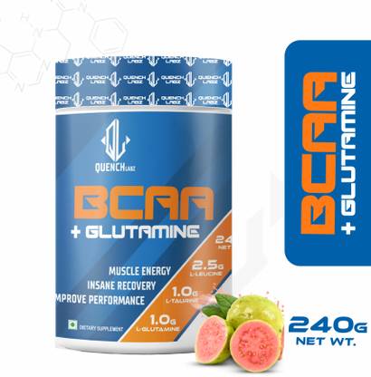 QUENCHLABZ BCAA + Glutamine - Muscle Recovery Supplement BCAA