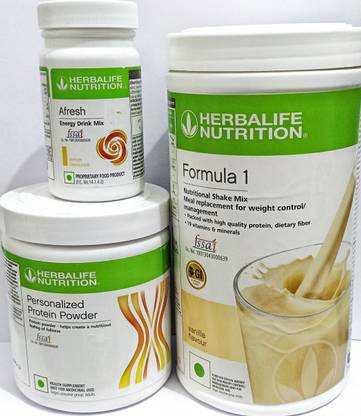 HERBALIFE Formula1 Vanila 500g Protine Powder 200g & Lemon Afresh 50g Plant-Based Protein