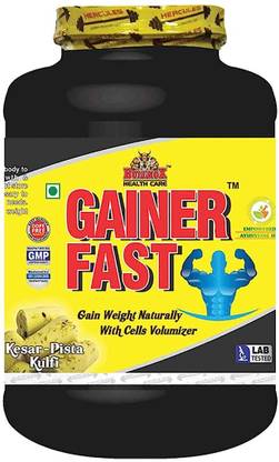 protein collection Bullnox 6 Lbs Gainer Fast in Kesar Pista Flavours Protein Shake