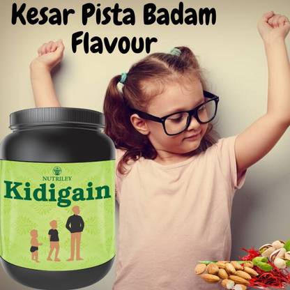 NUTRILEY Kidigain Nutritional Supplement for Kids Weight Gain & Height Increase Protein Weight Gainers/Mass Gainers