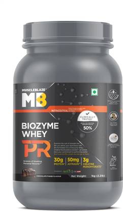 MUSCLEBLAZE Biozyme PR with Creatine Monohydrate & AstraGin Whey Protein