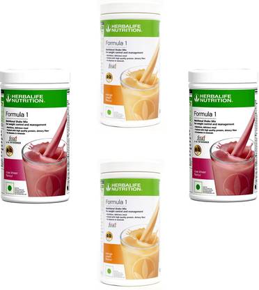 HERBALIFE Formula 1 Shake Orange Cream & Rose Kheer Flavor 4 PIECES Protein Shake