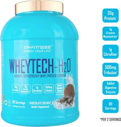 MYFITNESS Wheytech H2O | With Added Creatine, Tribulus, L-Citrulline, Digestive Enzymes Whey Protein