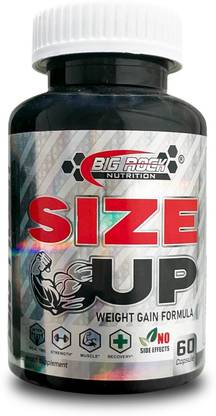 BIG ROCK NUTRITION Size Up Weight Gainer Capsules | Muscle Mass Formula/Weight Gainers