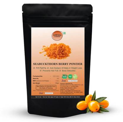 LEWISIA IN ORGANICS Sea Buckthorn Berries Powder Nutrition Bars