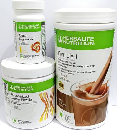 HERBALIFE Formula1 Chocolate 500g Protine Powder 200g & Lemon Afresh 50g Plant-Based Protein