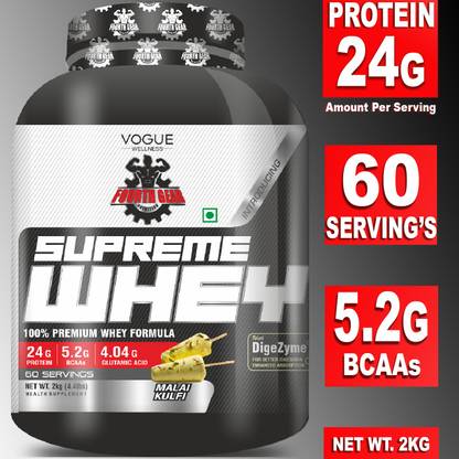 FOURTH GEAR Supreme Whey Protein Isolate & Concentrate Blend with Digestive Enzymes Whey Protein
