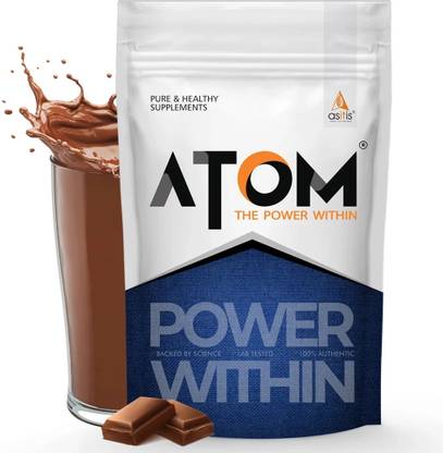 AS-IT-IS Nutrition ATOM PWR Whey Protein, 24g Protein, 1 kg - Double Rich Chocolate Whey Protein