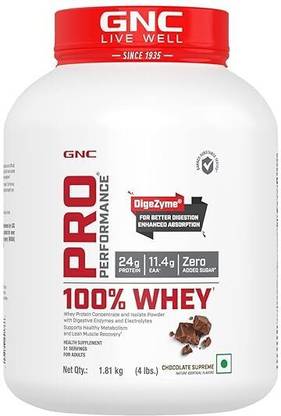 GNC PRO PERFORMANCE 100% WHEY PROTEIN 1.81 KG (CHOCOLATE FUDGE) Whey Protein