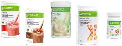 HERBALIFE Formula 1 Strawberry& Chocolate + Protein Powder 400G + ShakeMate + Afresh Lemon Protein Shake