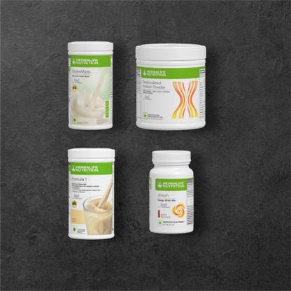 HERBALIFE SHAKEMATE,PP-200GM,F1-VANILLA AND ELAICHI (PACK OF 4) Energy Bars
