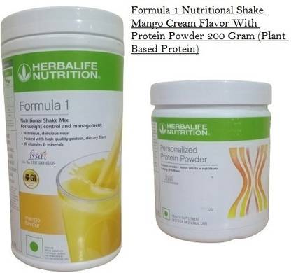 HERBALIFE Formula 1 Nutritional Shake Mango Cream Flavor With Protein Powder 200 Gram Plant-Based Protein