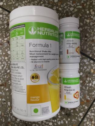 HERBALIFE F1 SHAKE MIX-MANGO,AFRESH-CINNAMON,LEMON (PACK OF 3) Protein Shake