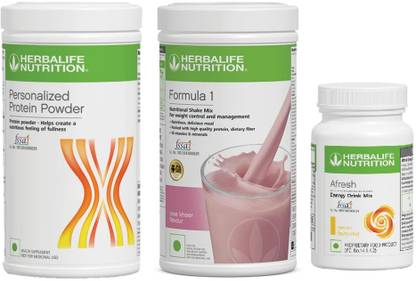 Herbalife Nutrition F1 Rose Kheer 500g + Proteinpowder 400g + Afresh Lemon 50g Combo Protein Shake
