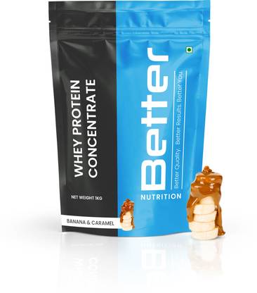 Better Nutrition Whey Protein Concentrate (Banana Caramel), made in US FDA Approved Facility Whey Protein