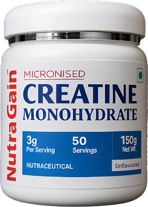 Nutragain Pure Micronised Creatine Mohohydrate Powder| Faster Absorption| Gain & Recovery| Creatine