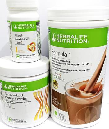 HERBALIFE Formula1 Chocolate 500g Protine Powder 200g & Ginger Afresh 50g Plant-Based Protein