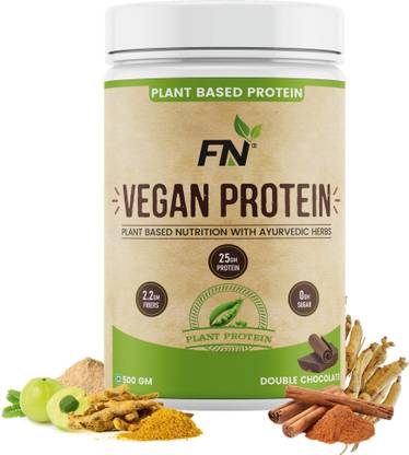 Floral Nutrition Vegan Protein Powder with 25G Protein, Ayurvedic Herbs Ashwagandha & Vitamin Plant-Based Protein